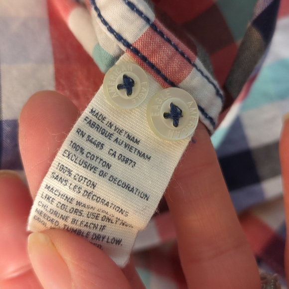 American Eagle Prep Fit Cotton Button Down Shirt - Picture 4 of 4